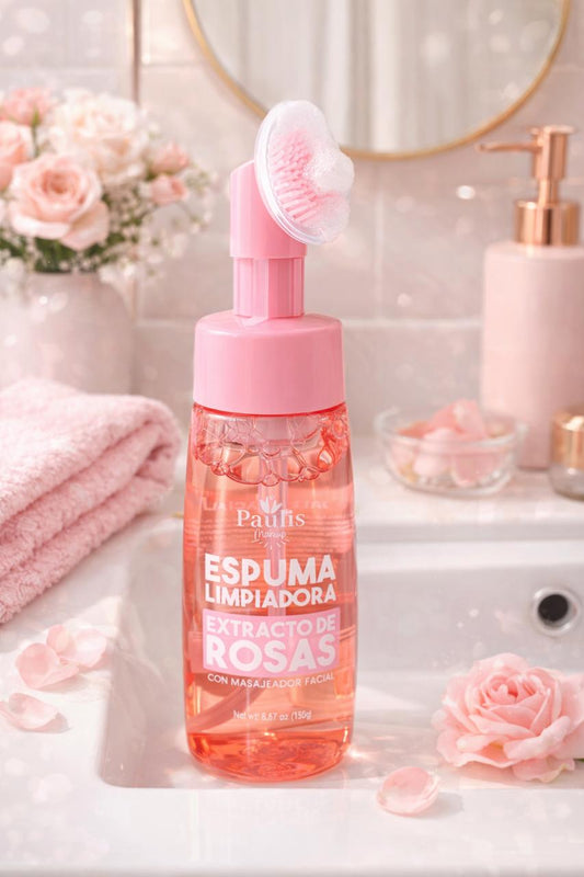 Espuma Limpiadora Extracto de Rosas