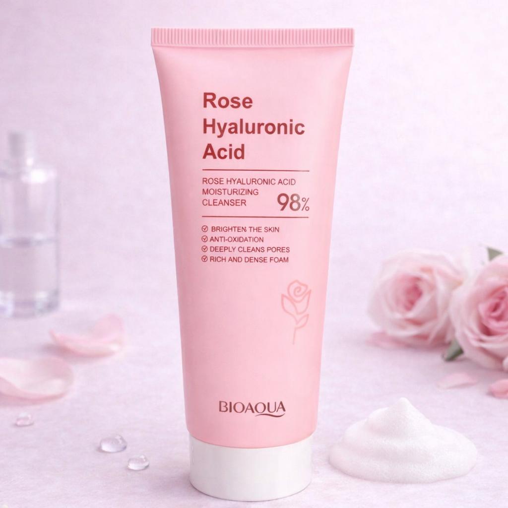 Jabón de rosas y ácido hialuronico Bioaqua